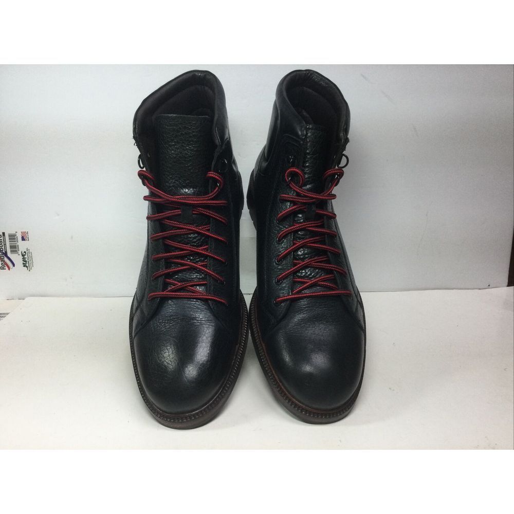 Johnston & Murphy 1850 Mens Size 12M Boots 20-8955 Premium Black‎ Pebble Leather - Picture 6 of 10